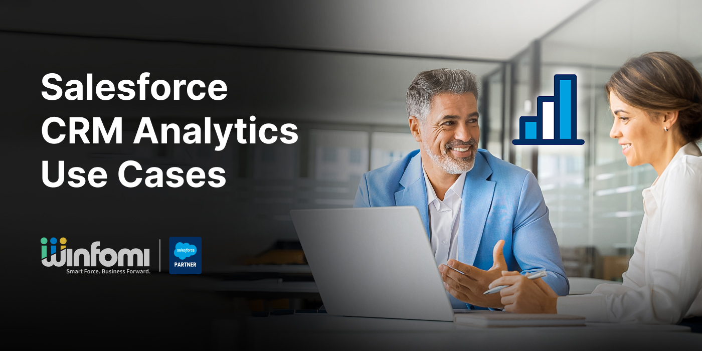 Salesforce CRM Analytics use cases for predictive insights, sales forecasting, and marketing optimization. 