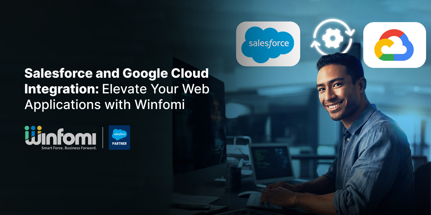 Infographic illustrating the benefits of Salesforce and Google Cloud integration for businesses.